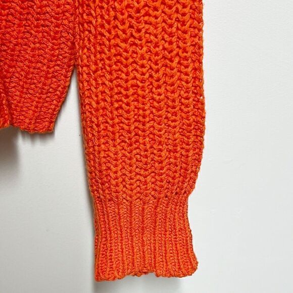 EILEEN FISHER Sweater Organic Cotton Shaker Knit Pullover Long Sleeve Orange 1X - Picture 7 of 9